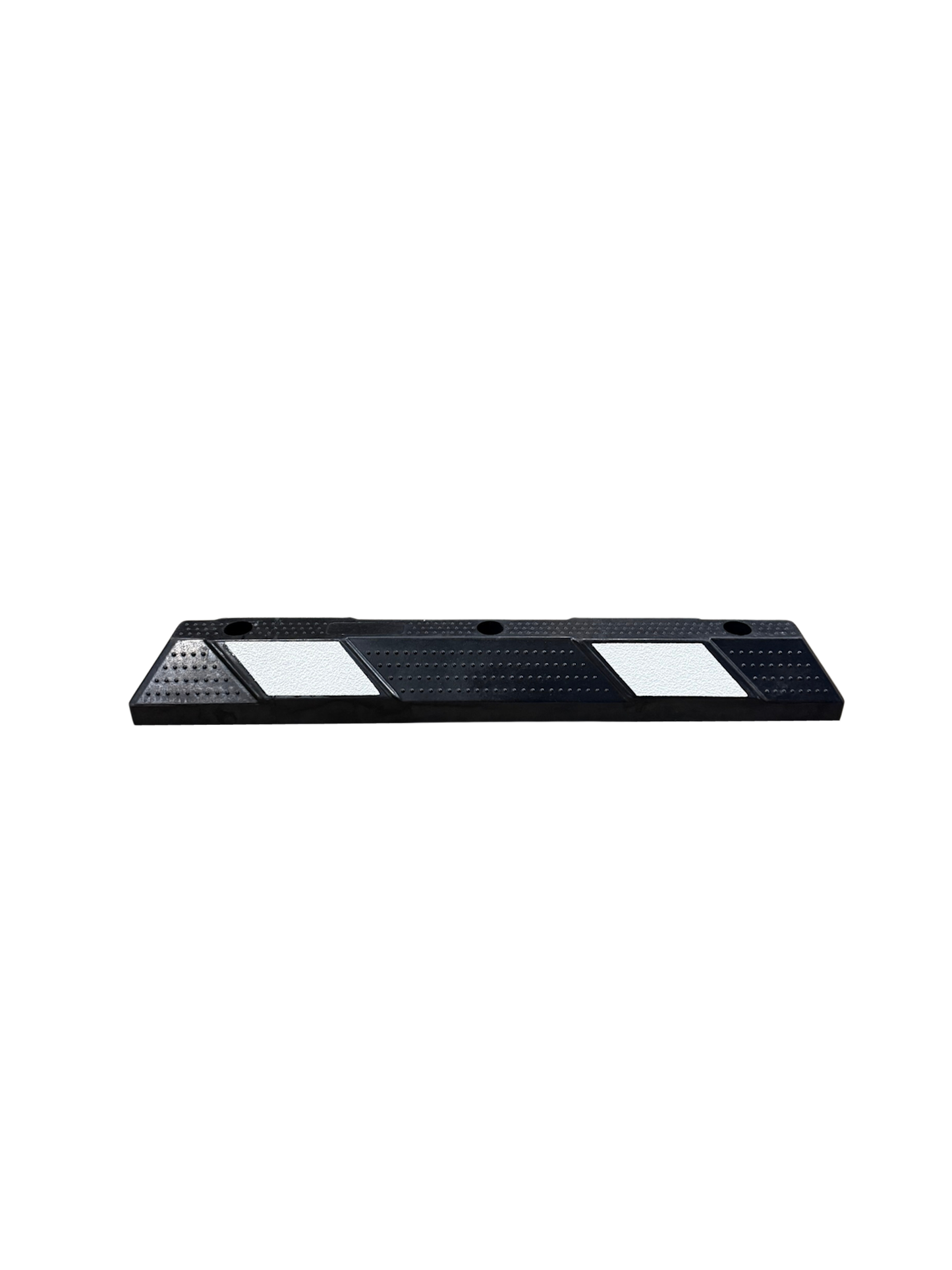 Parkeerstop, rubber, zwart - wit, 87 cm lengte
