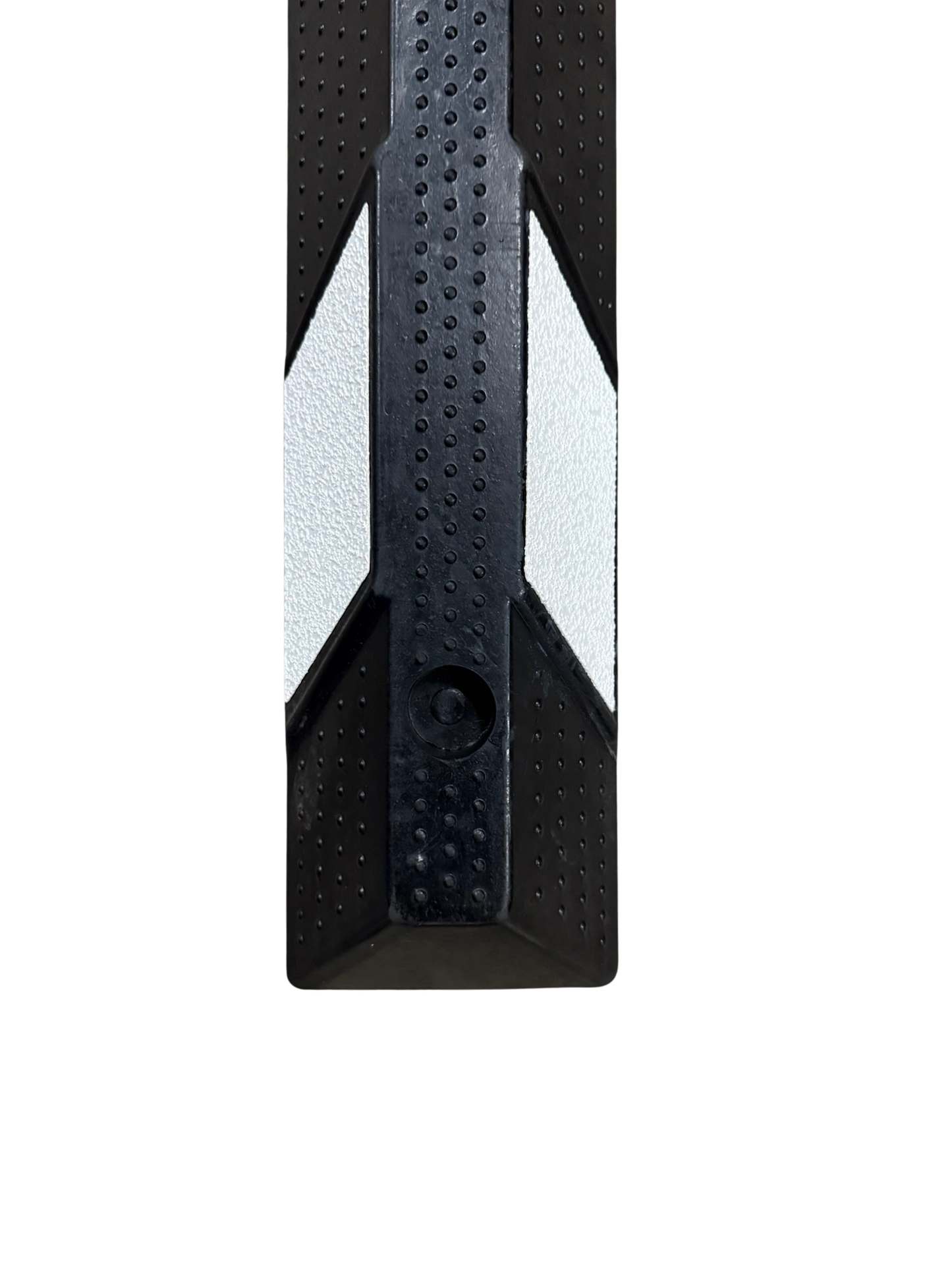 Parkeerstop, rubber, zwart - wit, 87 cm lengte