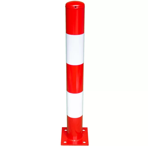 Beschermpaal staal rood-wit ø114mm