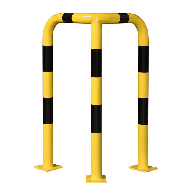 Hoge beschermbeugel voor buiten, geel - zwart, hoogte 120 cm
