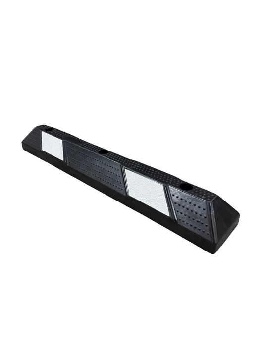 Parkeerstop, rubber, zwart - wit, 87 cm lengte