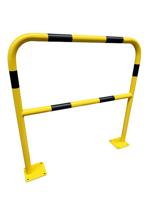 Beschermhek staal geel zwart 100 x 100 cm