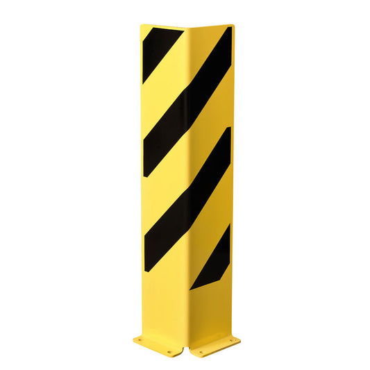 Aanrijdbeveiliging hoek, hoogte 80 cm, geel-zwart