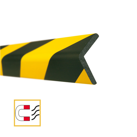 Stootrand, magnetisch, geel-zwart